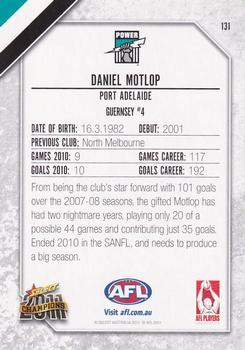 2011 Select AFL Champions #131 Daniel Motlop Back